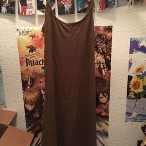 Olive green swing dress